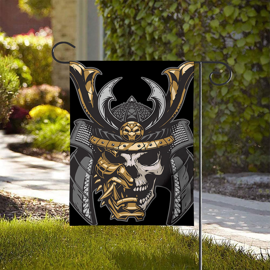 Black Samurai Skull Print House Flag