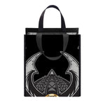 Black Samurai Skull Print Insulated Lunch Tote
