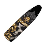 Black Samurai Skull Print Ironing Board Cover