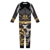 Black Samurai Skull Print Jumpsuit