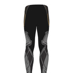 Black Samurai Skull Print Men's leggings