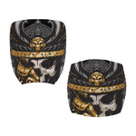 Black Samurai Skull Print Office Chair Cover