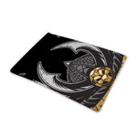 Black Samurai Skull Print Pet Cooling Mat Cover