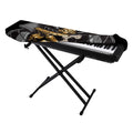 Black Samurai Skull Print Piano Keyboard Cover