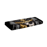 Black Samurai Skull Print Piano Keyboard Cover