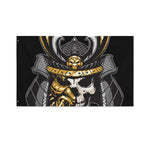 Black Samurai Skull Print Polyester Flag