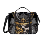 Black Samurai Skull Print Shoulder Strap Bible Bag