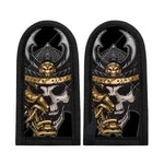 Black Samurai Skull Print Skillet Handle Cover