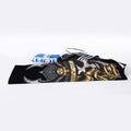 Black Samurai Skull Print Sports Towel