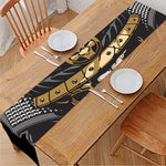 Black Samurai Skull Print Table Runner