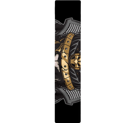 Black Samurai Skull Print Table Runner