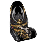 Black Samurai Skull Print Waterproof Car Seat Cover