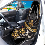 Black Samurai Skull Print Waterproof Car Seat Cover