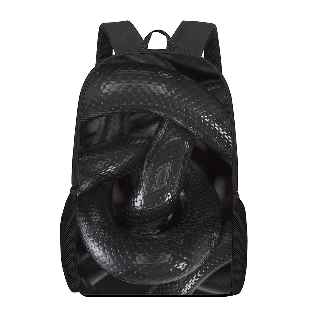 Black Snake Print 17 Inch Backpack