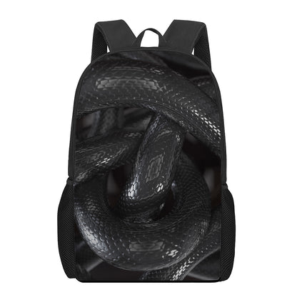 Black Snake Print 17 Inch Backpack