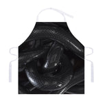 Black Snake Print Adjustable Apron