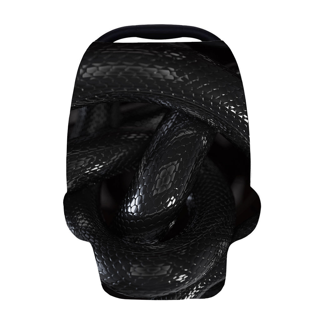 Black Snake Print Baby Seat Cover