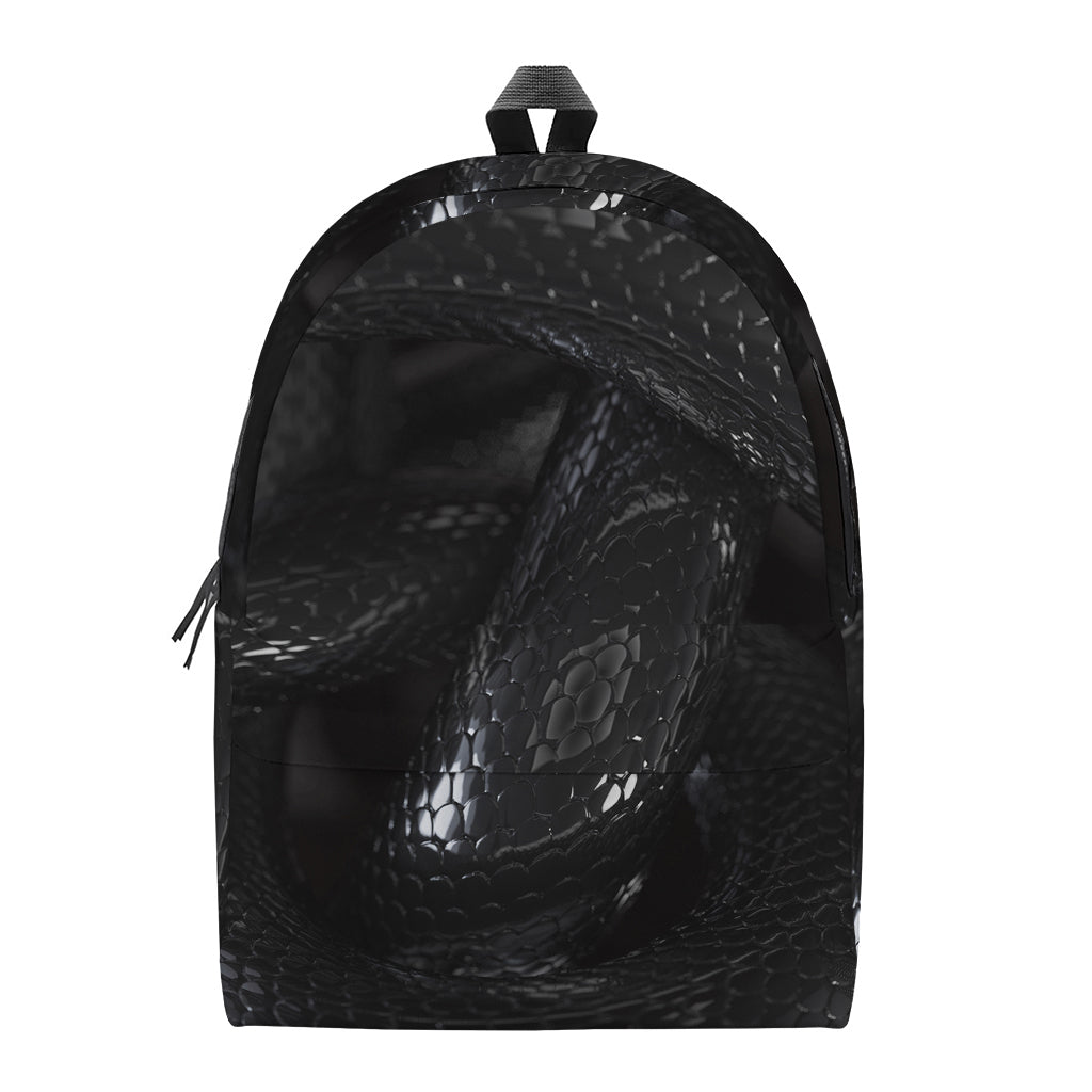 Black Snake Print Backpack