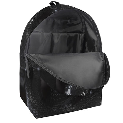 Black Snake Print Backpack