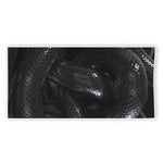 Black Snake Print Beach Towel