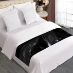 Black Snake Print Bed Runner