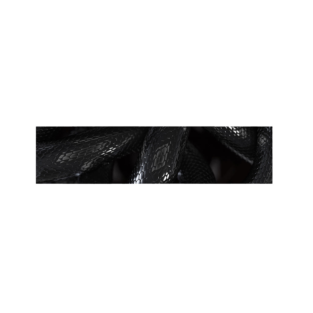 Black Snake Print Bed Runner