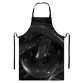 Black Snake Print Bib Apron With Pocket