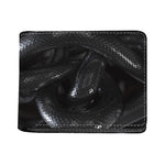 Black Snake Print Bifold Wallet
