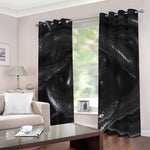 Black Snake Print Blackout Grommet Curtains