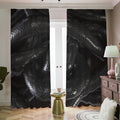 Black Snake Print Dimout Pencil Pleat Curtains