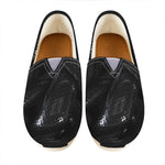 Black Snake Print Casual Shoes
