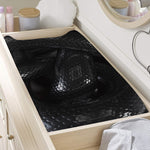 Black Snake Print Changing Pad Cover