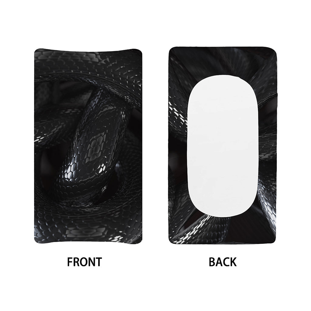Black Snake Print Changing Pad Cover