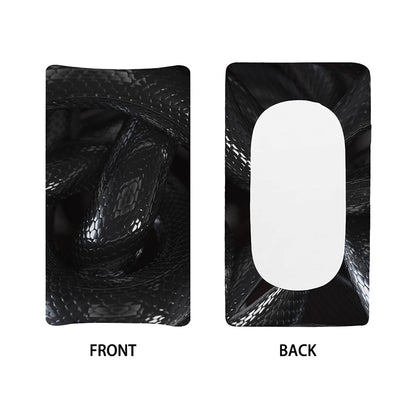 Black Snake Print Changing Pad Cover
