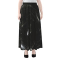 Black Snake Print Chiffon Maxi Skirt