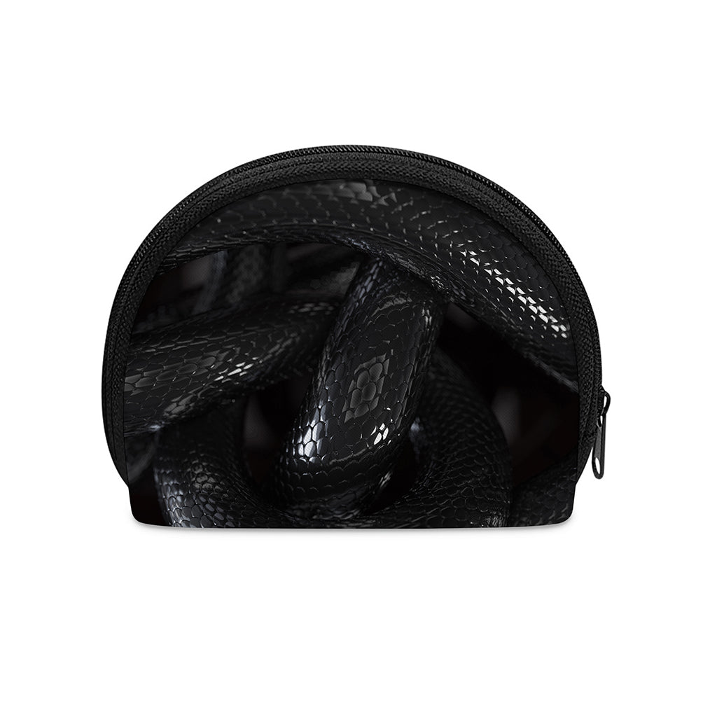 Black Snake Print Coin Purse