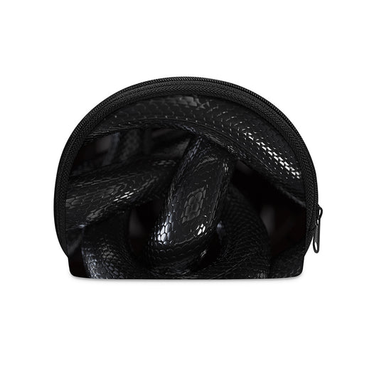 Black Snake Print Coin Purse
