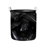 Black Snake Print Collapsible Laundry Basket