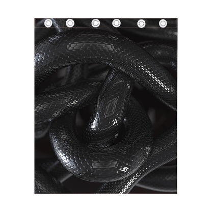 Black Snake Print Curtain