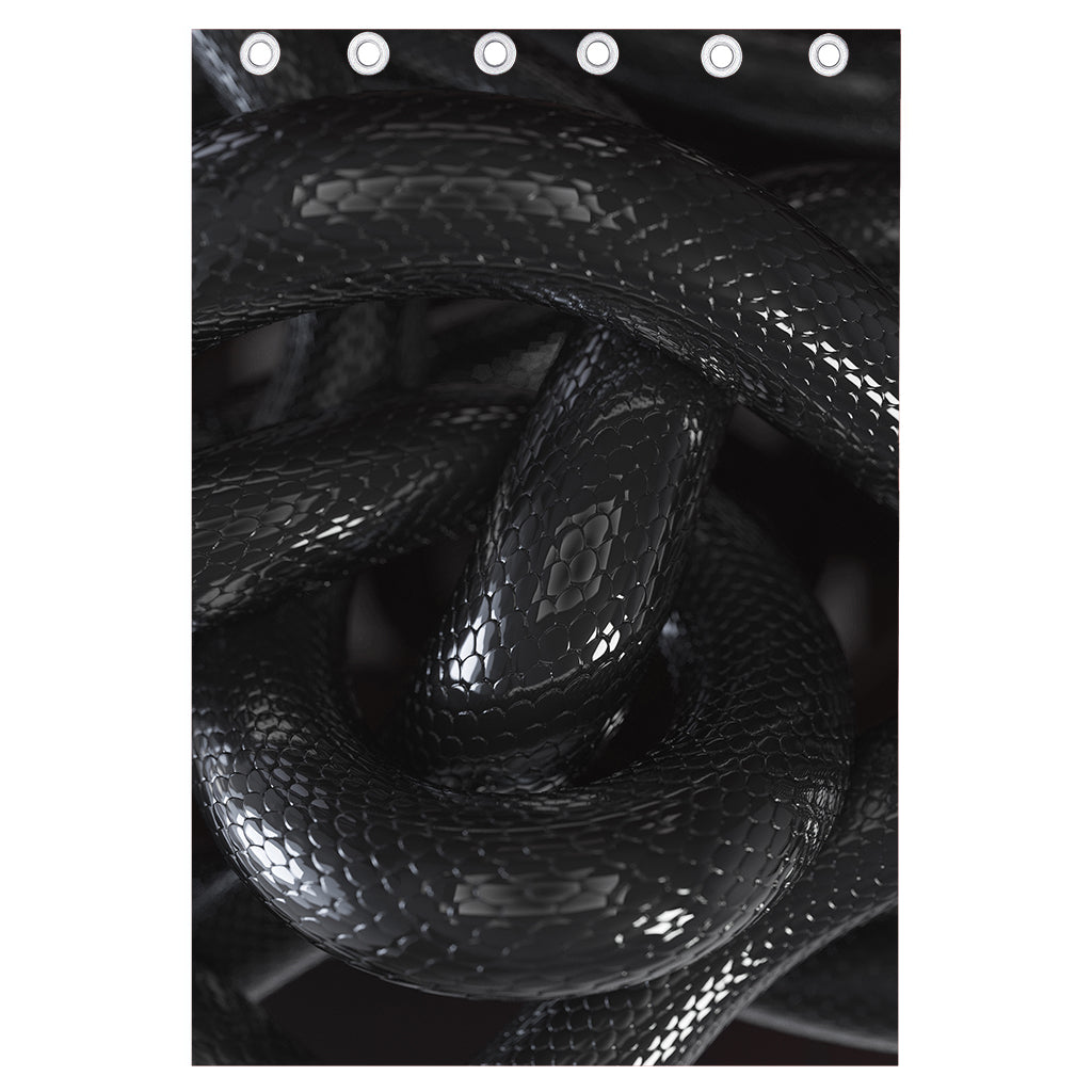 Black Snake Print Curtain