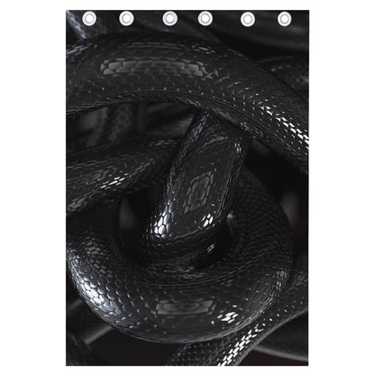 Black Snake Print Curtain