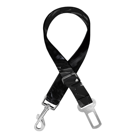 Black Snake Print Dog Seat Belt