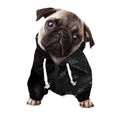 Black Snake Print Dog Zip Up Hoodie