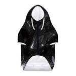 Black Snake Print Dog Zip Up Hoodie