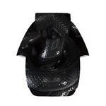 Black Snake Print Dog Zip Up Hoodie