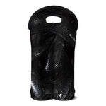 Black Snake Print Double Neoprene Wine Tote
