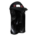 Black Snake Print Double Neoprene Wine Tote