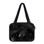 Black Snake Print Double Strap Bible Bag