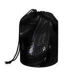 Black Snake Print Drawstring Makeup Bag