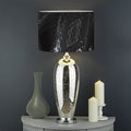 Black Snake Print Drum Lamp Shade